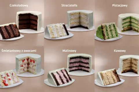 Jaki smak tortu na urodziny? Czekoladowy, pistacjowy, malinowy, śmietankowy z owocami, straciatella, kawowy – wybór jest pyszny!