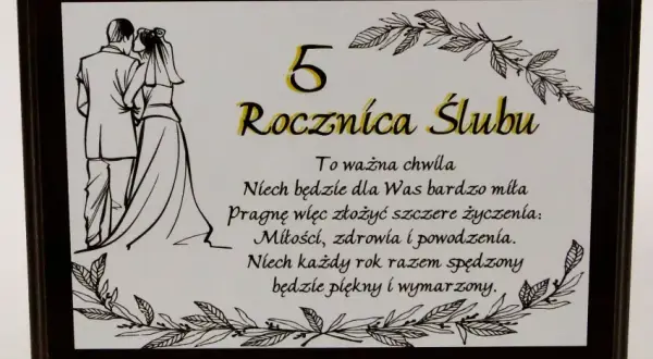 5. rocznica ślubu: Drewniane Gody. Prezenty, życzenia i inspiracje