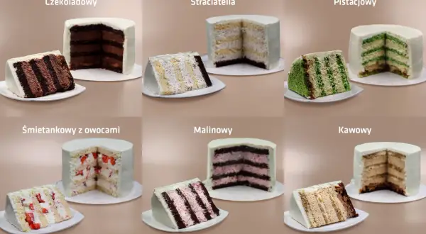 Jaki smak tortu na urodziny? Czekoladowy, pistacjowy, malinowy, śmietankowy z owocami, straciatella, kawowy – wybór jest pyszny!