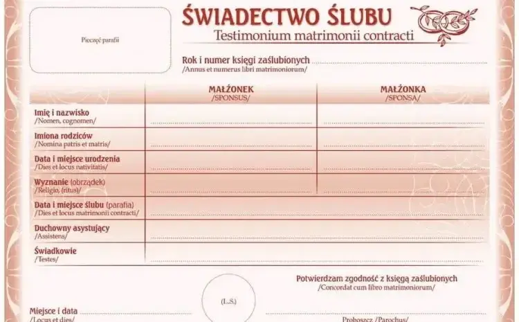 Dokumenty do ślubu kościelnego: Co, kiedy i jak załatwić?