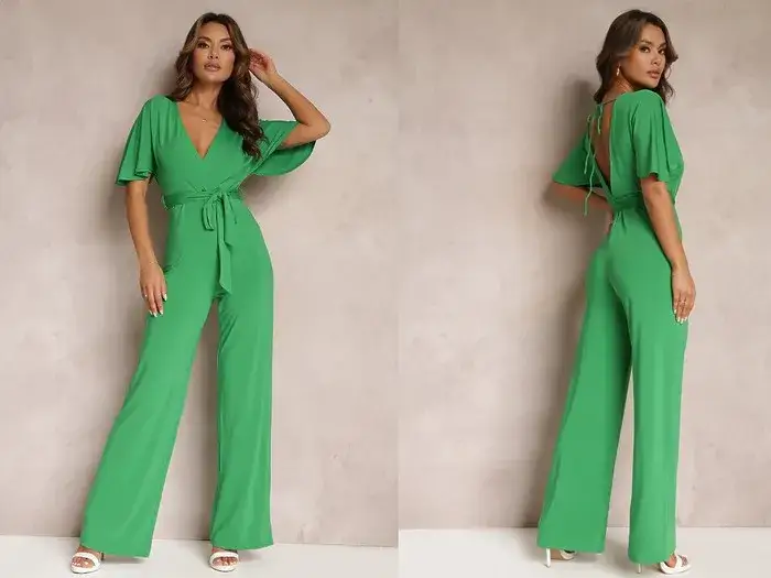 elegancki kombinezon na wesele po 40, damski garnitur na wesele