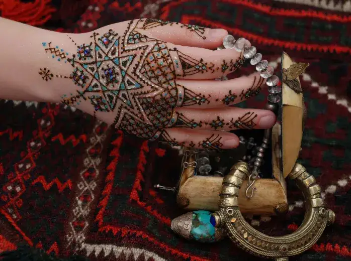 Muzułmańska noc henny Mehndi