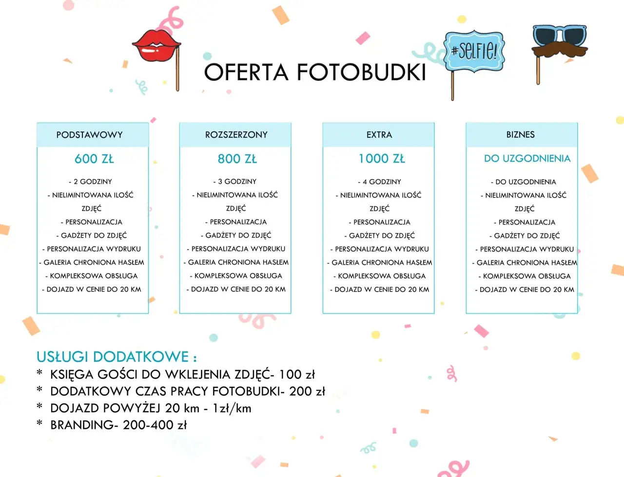 Porównanie cen fotobudek Wrocław